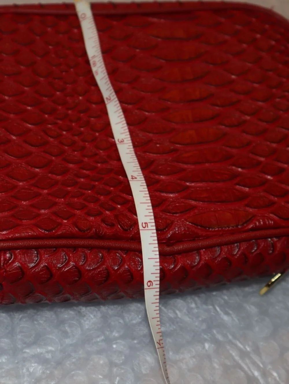 Nordstrom luxury‎ cosmetic  small pouch  embossed Croc Beauty Bag
